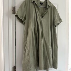 Who What Wear Olive Button-Up Dress